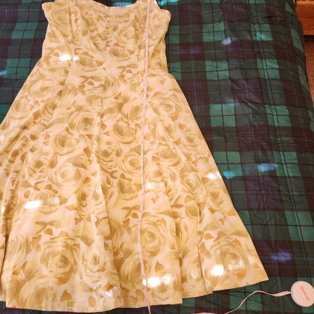 TalbotsYellow Roses Dress - Picture 5 of 7